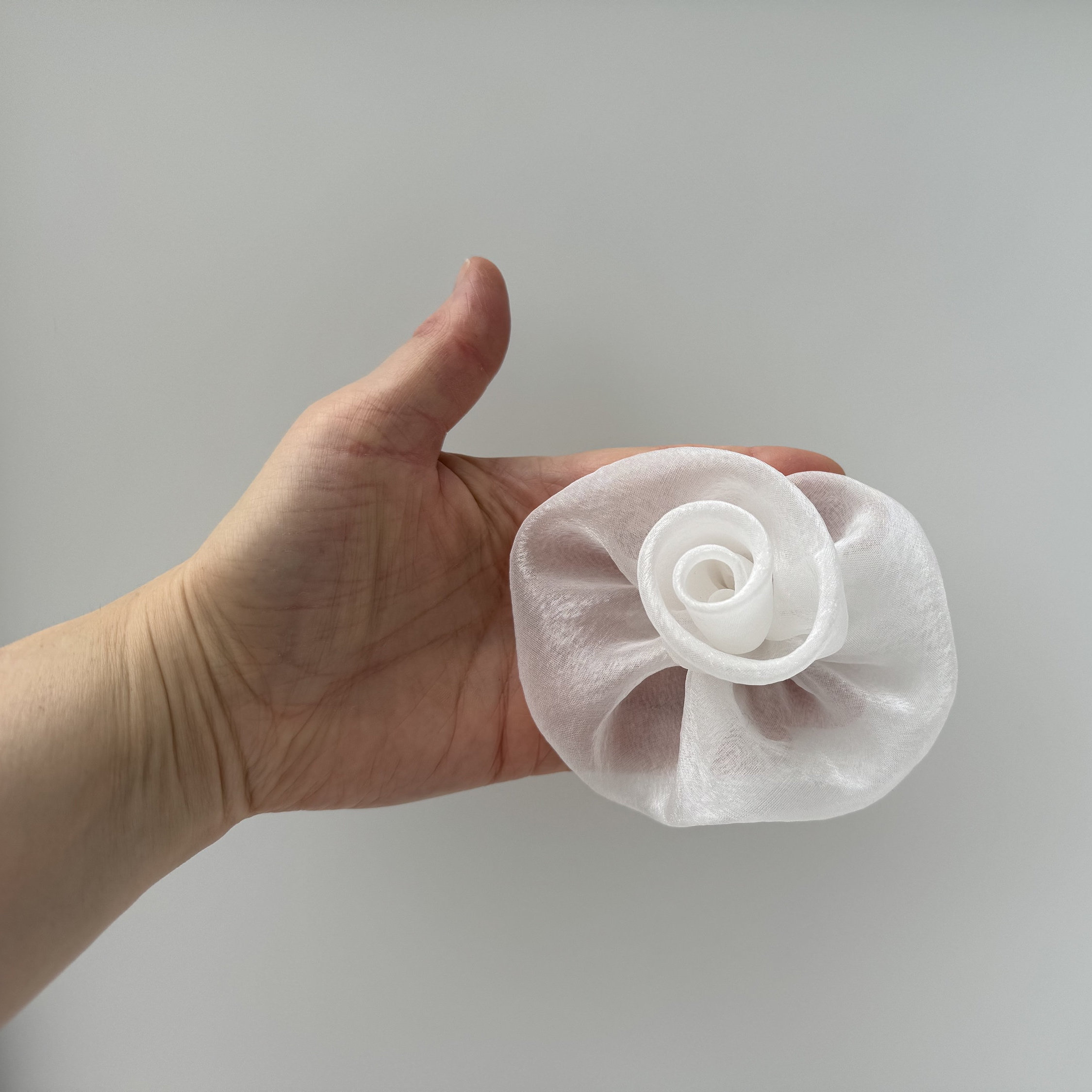 Rose and White Silk Organza Hair Accessories Amazon.com : SAWINDA White Lace Hair Bows Pink Rose Hair  main image 4