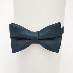 Men’s dark petrol blue silk bow tie for evenings, weddings, balls, special occasions or romantic dates