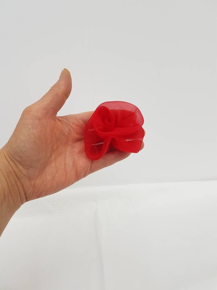 30 Rote Mini-Rosen-Haarspangen – Vintage-Braut-Schmuck, Mit Klemme – Für Hochzeit, Party, Muttertag & Mehr