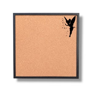 Disney Pin Collection Display Board – Fairy Pixie Silhouette Framed Cork Pin Board | FREE SHIPPING