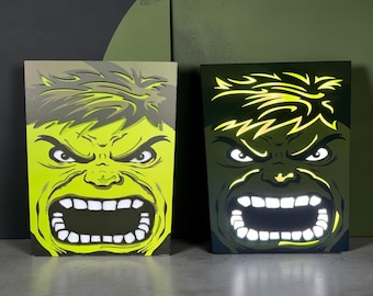 Hulk Wall Mountable LED Neon Light Marvel Accent Light for Boys and Girls Bedroom or Man Cave, Superhero Comic gift