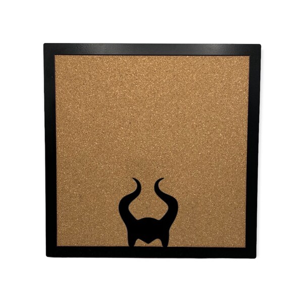 Tablero de corcho de cuernos malvados, tablero de corcho para coleccionistas, parque temático, soporte para tablero de corcho, tamaño 30 x 30 cm (varios estilos) n.° 55