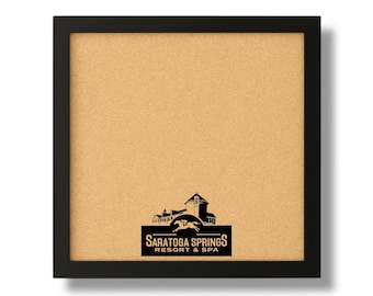 Equestrian Resort Pin Board, Elegant Springs Silhouette Display, Horse Inspired Cork Board for Park Travelers and Collectors, Frame