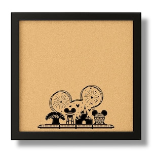 World Showcase Pin Cork board, Collector Pin Board, Theme Park, Trading Pin Board Holder, 12"x12" Size (Multiple Styles) #18