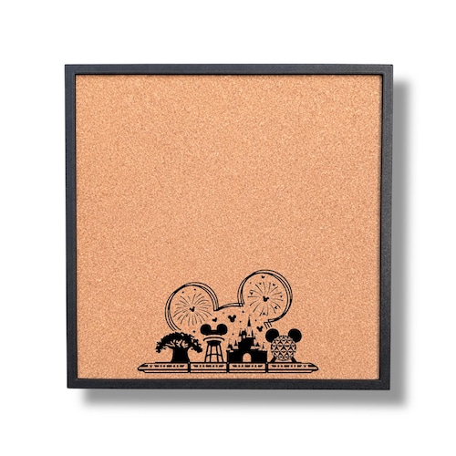 Disney Pin Collection Display Board – Theme Park Icons Framed Cork Pin Board | FREE SHIPPING