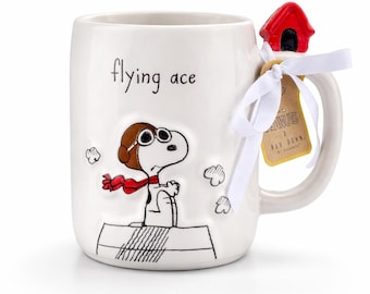Rae Dunn Peanuts Snoopy Mug – Flying Ace Design