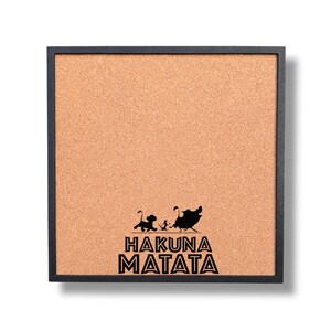 Disney Pin Collection Display Board – Hakuna Matata Silhouette Framed Cork Pin Board | FREE SHIPPING