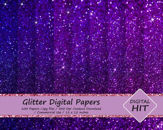 Purple Glitter Digital Paper,digital Paper, Contact Paper,glam Digital Paper,  Glitter Background, Digital Paper, Digital Download 