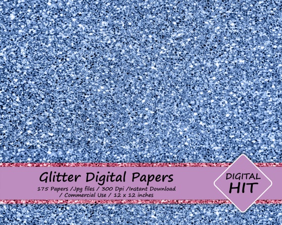 Light Blue Glitter Digital Paper,digital Paper, Contact Paper,glam