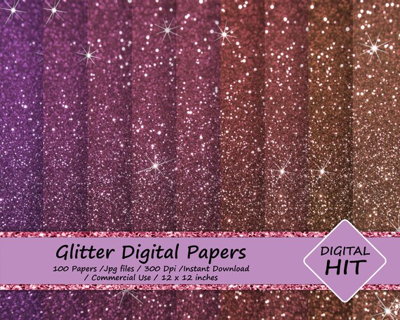 Brown and Purple Glitter Digital Paper,digital Paper, Contact Paper,glam  Digital Paper, Glitter Background, Digital Paper, Digital Download 