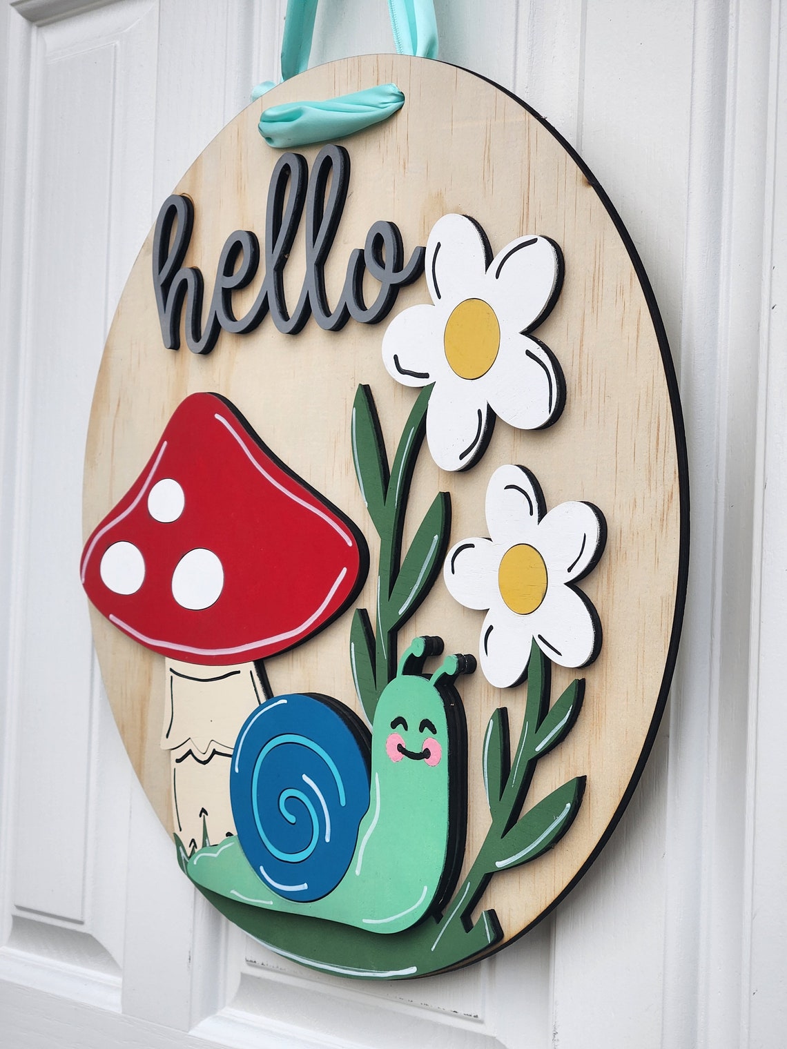 Hello Spring Snail Mushroom - Etsy