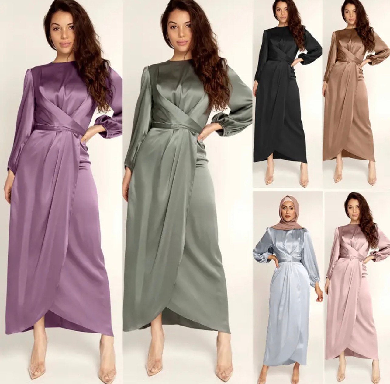 SATIN ABAYA DRESS Modest Dress Eid Dress Ideas Islamic - Etsy UK