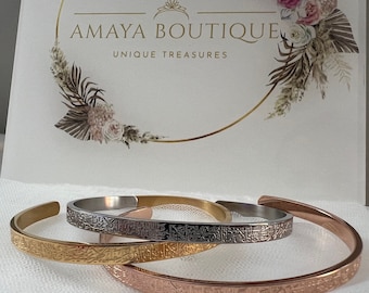 Ayat Al-kursi Manschettenarmband | Eid Geschenke | Islamische Geschenke | Islamischer Schmuck | Moslem |