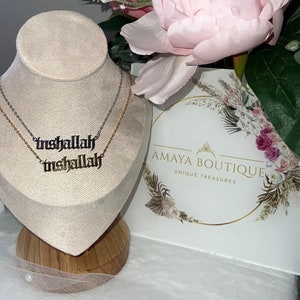 INSHALLAH NECKLACE | Islamic jewellery | Eid gifts | Muslim jewellery |