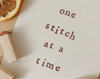 Postcard "One stitch at a time" - A6 format