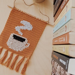 Coffee Cup Banner PDF Chart - DIY Crochet Wall Decor - Crochet Tapestry image 4