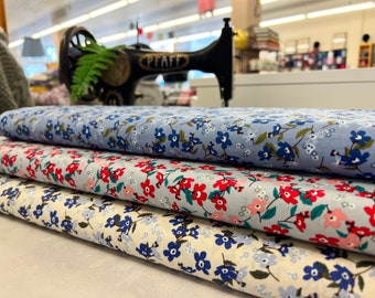 Cotton fabric - series, beautifully woven cotton fabrics - streublümchen-, cooling popeline by the meter for clothing