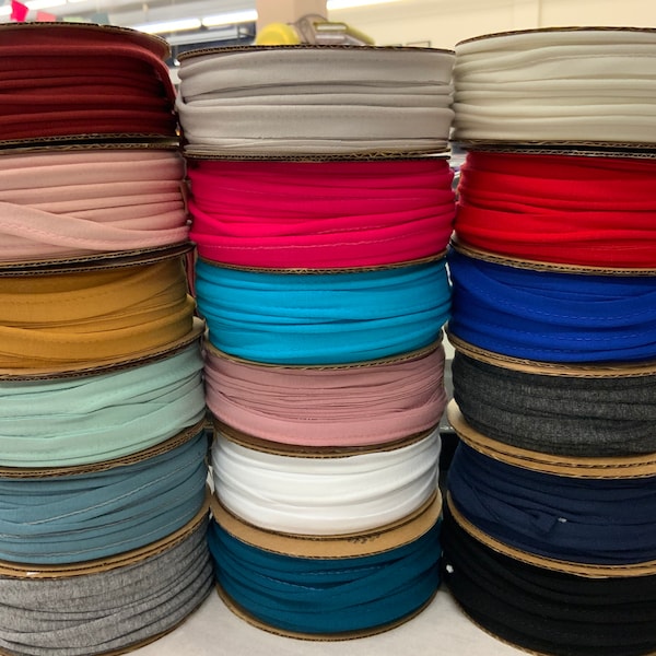 Jersey - piping strap - elastic -20 colors- piping or a piping band (high-quality) for sewing clothes and much more from elastic fabrics