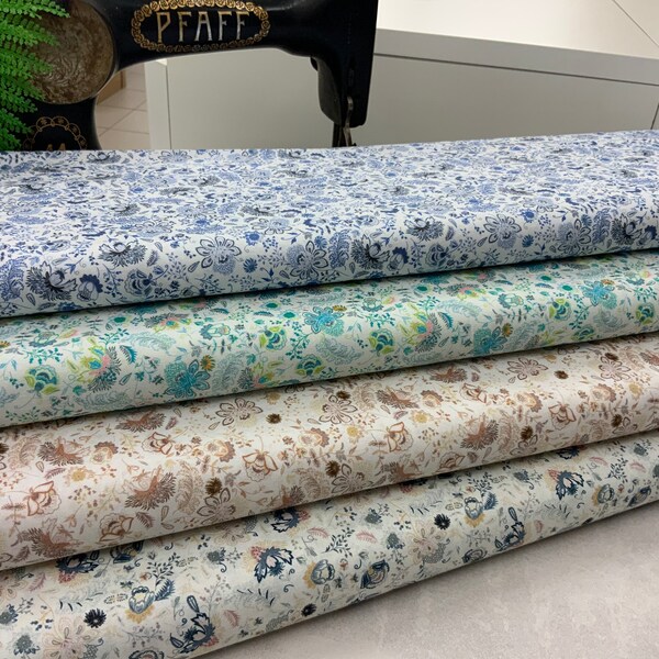 Cotton fabric - series, beautifully woven cotton fabrics - flowers, cooling poplin for clothes, pillows, bags and much more