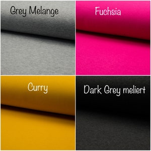 Extra thick winter sweat heavy jogging sweat in 20 colors, extra thick brushed cuddly fabric for clothing image 4