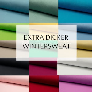 Extra thick winter sweat - heavy jogging sweat - in 20 colors, extra thick brushed cuddly fabric for clothing