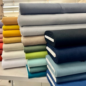 Beautiful high-quality modern muslin - many colors - trend fabric - 100% cotton