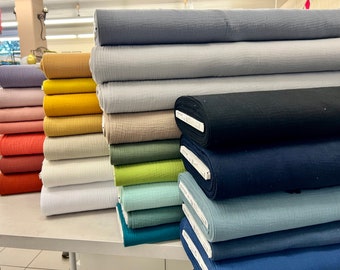 Beautiful high-quality modern muslin - many colors - trend fabric - 100% cotton