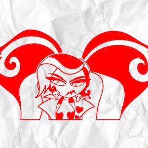 Car Vinyl Decals | Vinyl Sticker | Vinyl Transfer | Car Decal | Velvette Hazbin Hotel Decal