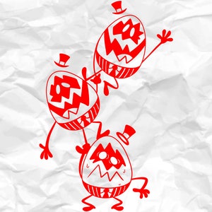 Car Vinyl Decals | Vinyl Sticker | Vinyl Transfer | Car Decal | Egg Boiz Hazbin Hotel Decal