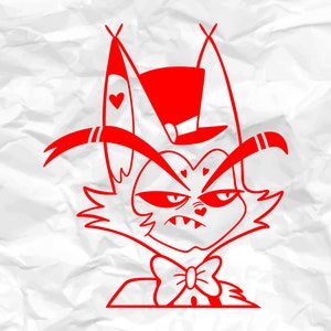 Husk Hazbin Hotel Car Decal: Permanent Vinyl Sticker