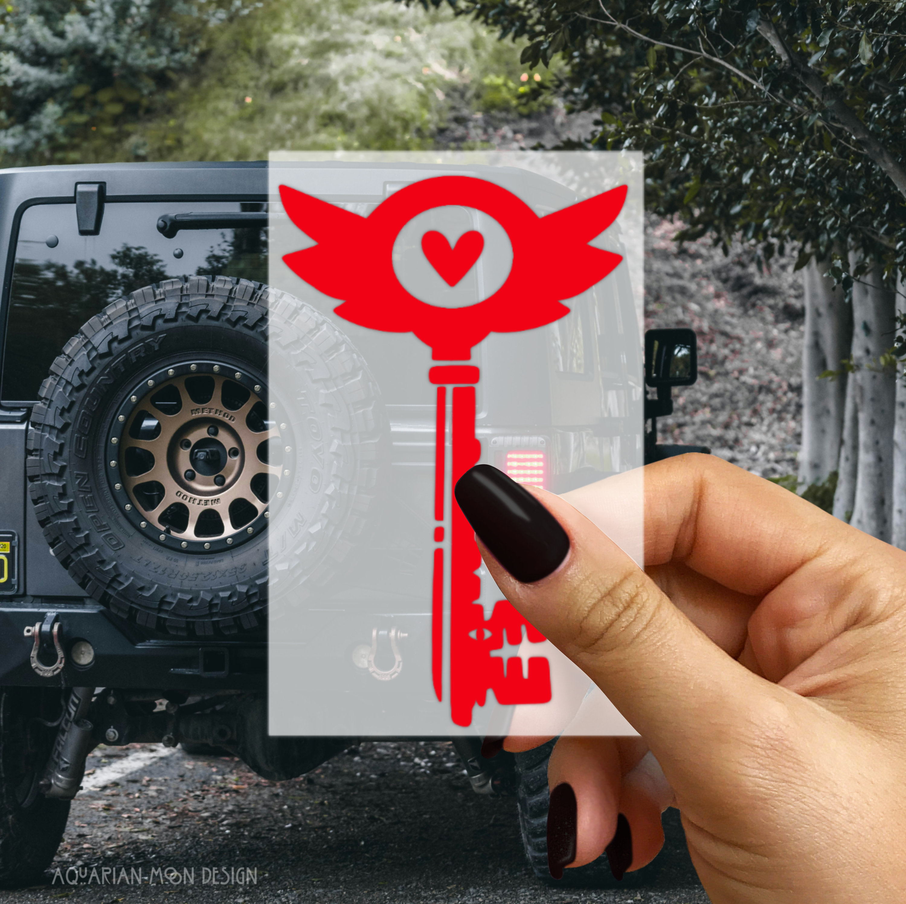 Car Vinyl Decals | Vinyl Sticker | Vinyl Transfer | Car Decal | Hazbin Hotel Key Decal
