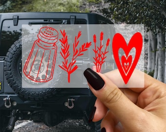 Practical Magic Car Decal: Salt, Rosemary, Lavender Vinyl Sticker