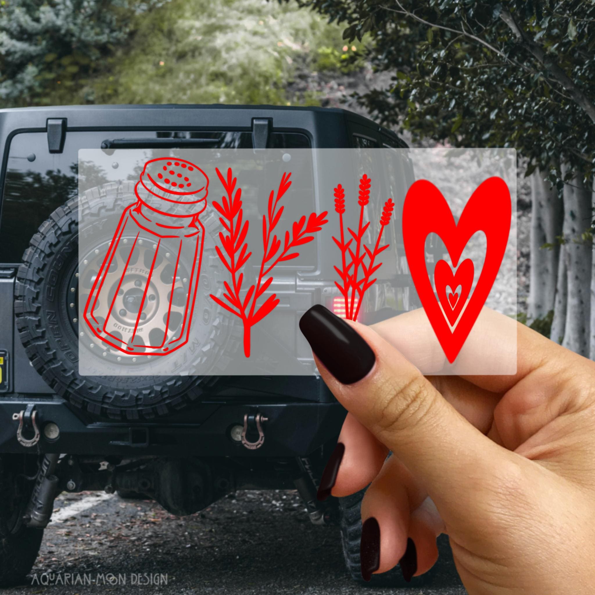 Practical Magic Car Decal: Salt, Rosemary, Lavender Vinyl Sticker