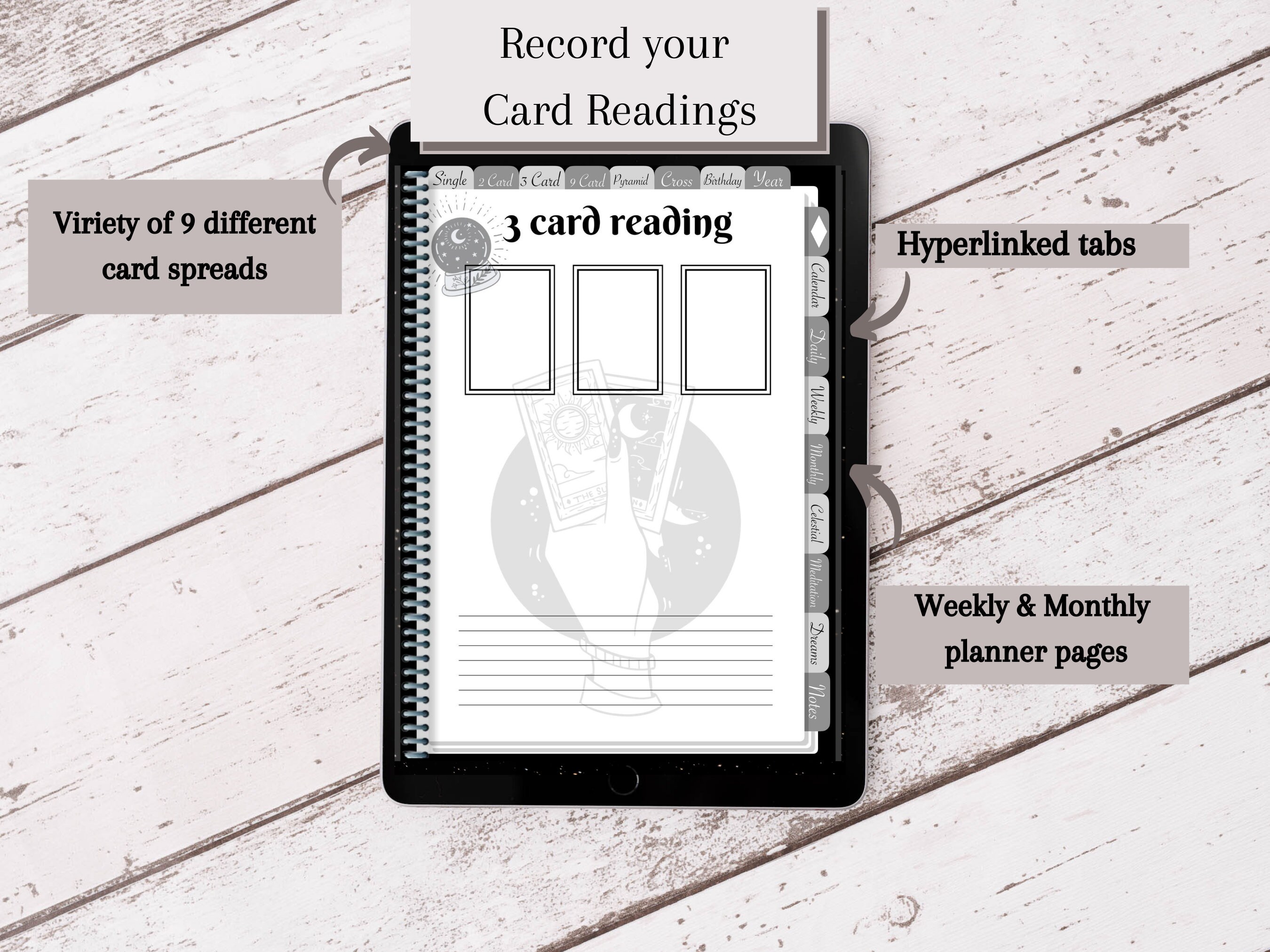 Digital Tarot Sunday Start Goodnotes Notebook Lenormand - Etsy