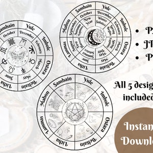 Pagan Wheel of the Year Northern Hemisphere, Wiccan Holidays, Yule, Beltane fire festival, Winter Solstice, Samhain PDF, PNG, JPEG