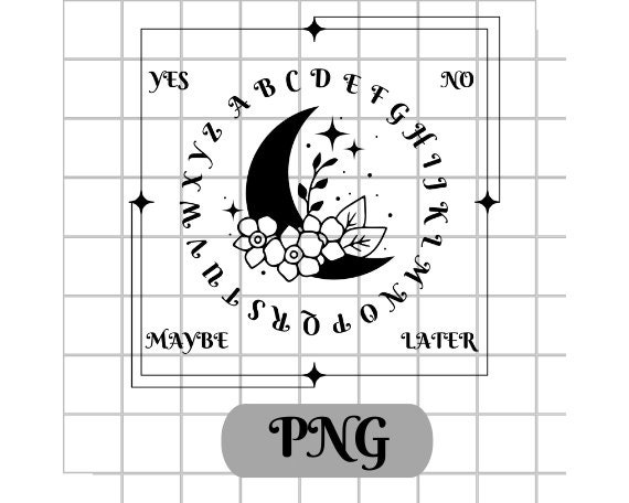 Printable Pendulum Board Png, Pdf, Jpg, Square Spirit Board, Divination ...