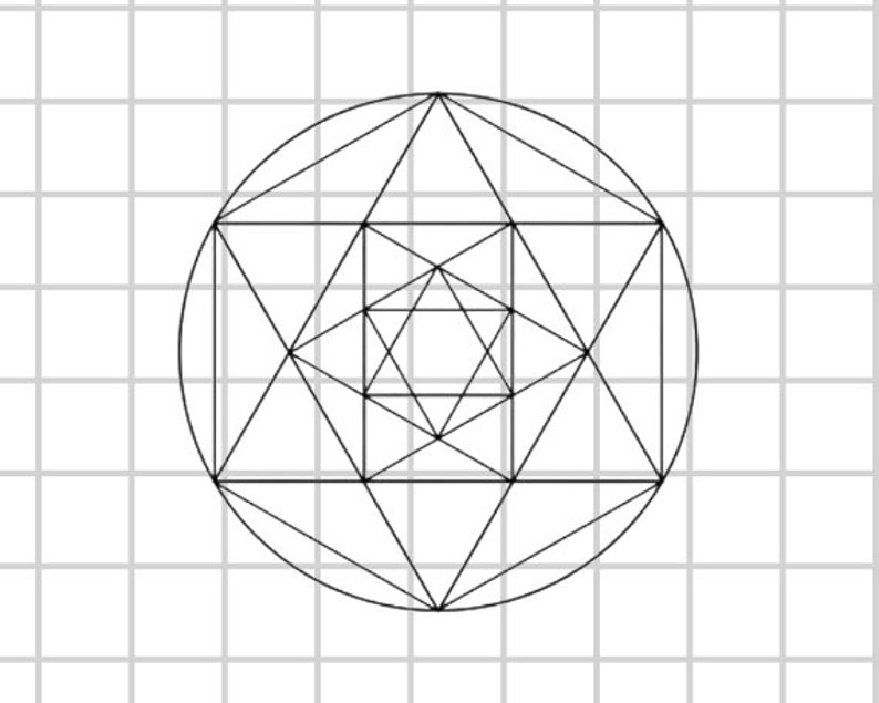 Printable Crystal Grid, Sacred Geometry, Flower of Life, Seed of Life, Metatrons Cube ...