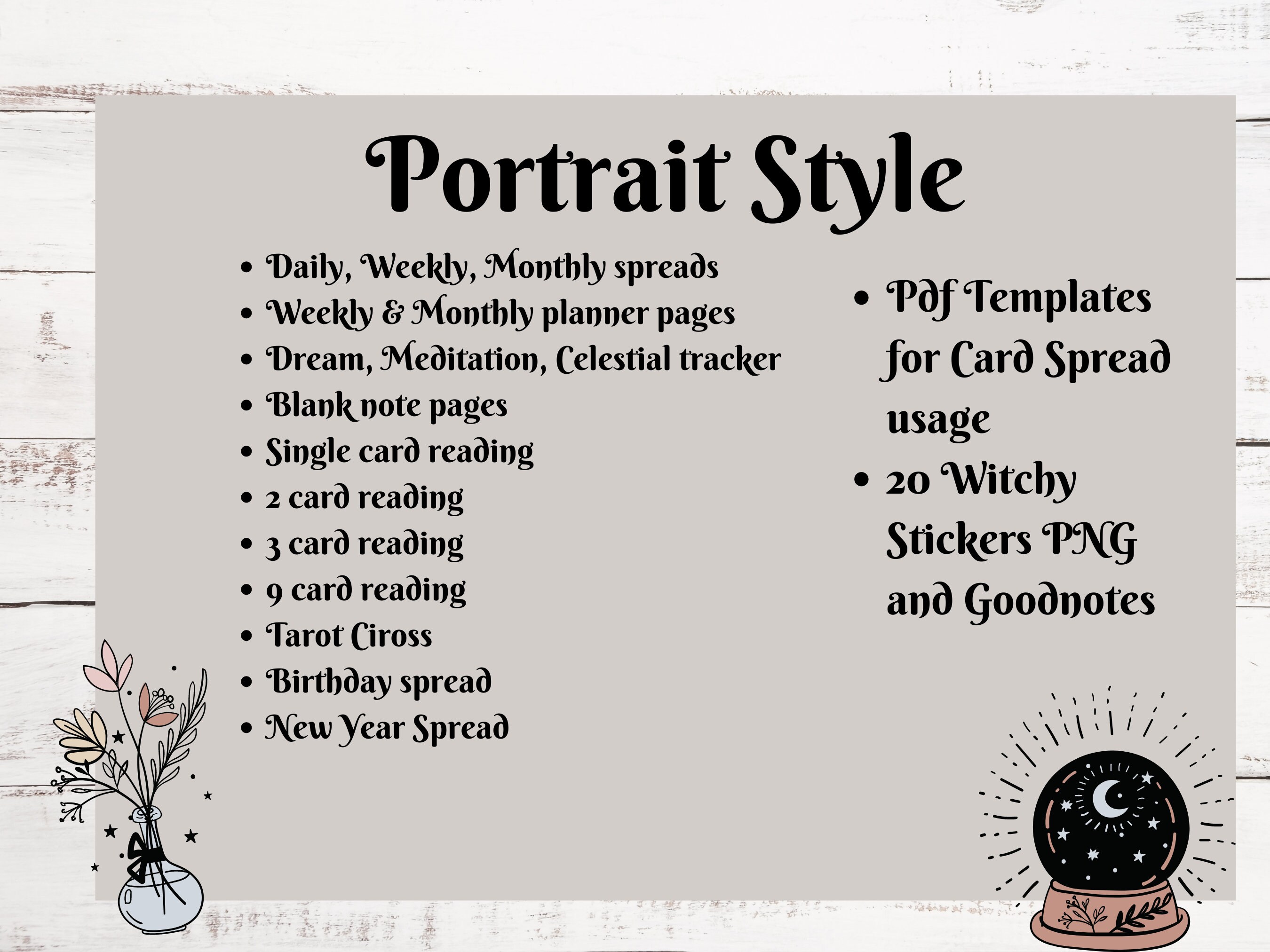Digital Tarot Sunday Start Goodnotes Notebook Lenormand - Etsy