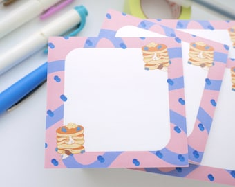 Guinea Pig Sticky Notes, Guinea Pig Post It Notes, Guinea Pig Memo Pad, Notepad, Guinea Pig Stationery, Blueberry Pancake Pink Print