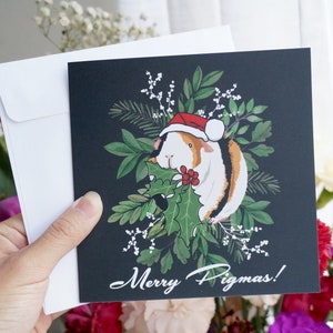 Guinea Pig Christmas Card, Pigmas Card, Holiday Card, Seasons Greetings Card, Guinea Pig Gifts, Guinea Pig Card