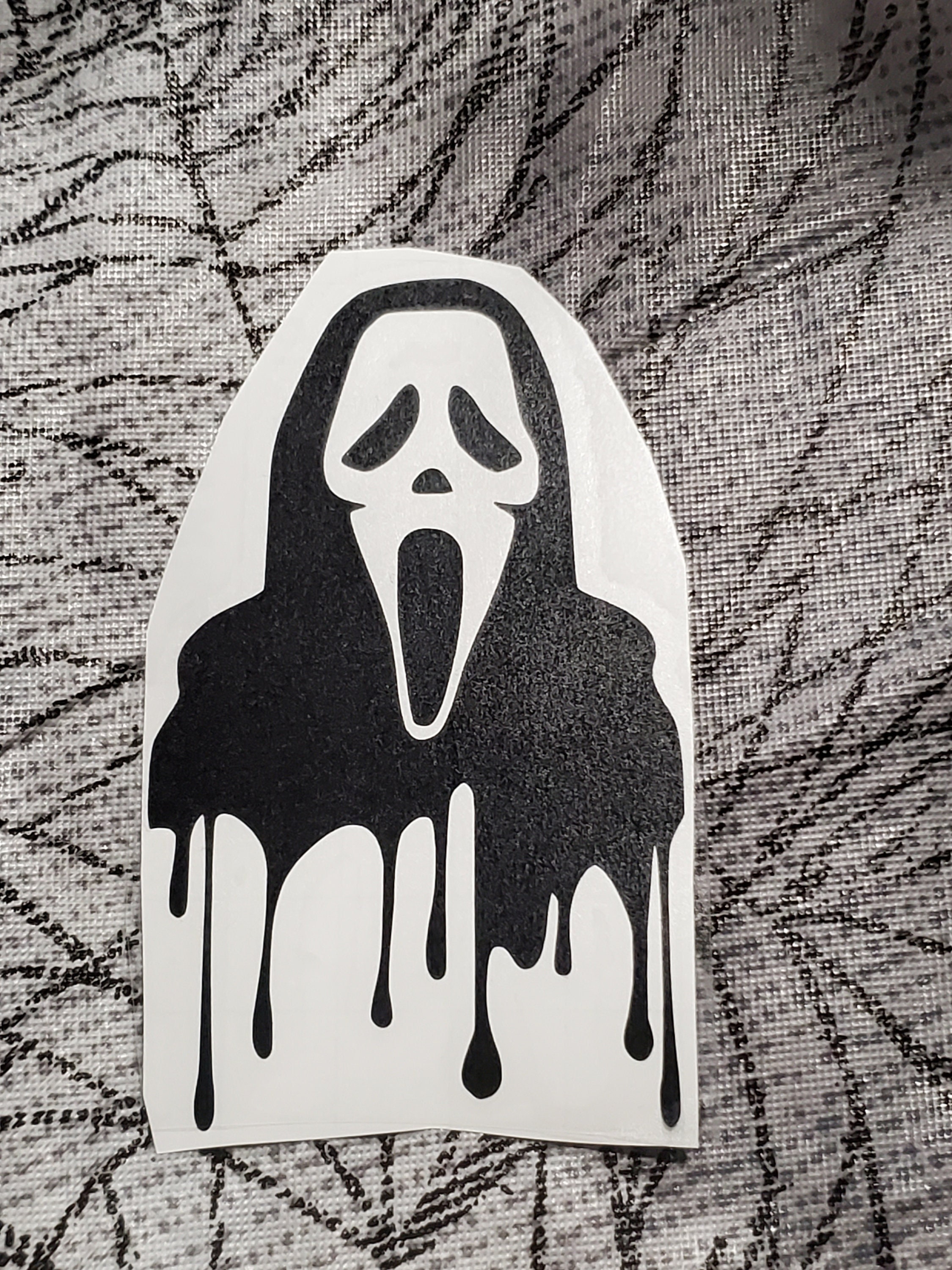 melted Ghost face, Scream movie, extra scary Sticker for Sale by Dolphi-s