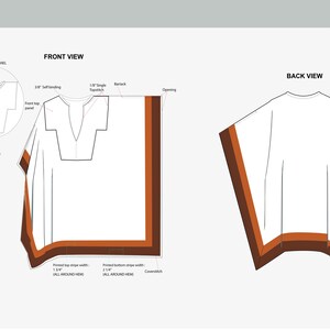 Fashion CAD Template | Adobe Illustrator Sketch: Poncho Front and Back ...