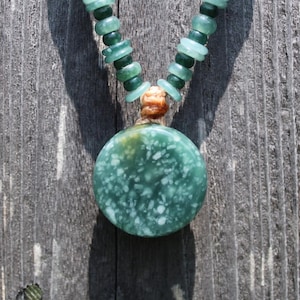 Guatemalan Blue Jadeite Jade Necklace