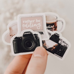 Mini Photographer Stickers | Waterproof, Photog, Photography, sticker sheet, stickersheet, cute, trendy, mini water bottle stickers