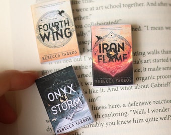 Handmade MINI Fourth Wing Series Books (set of 3 mini books) | TBR books, Miniature, fiction, booktok, Rebecca Yarros