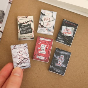 Handmade MINI Holly Jackson Books (set of 6 mini books) a good girls guide, reader, mystery, Miniature, tiny books, booktok, thriller, ya,