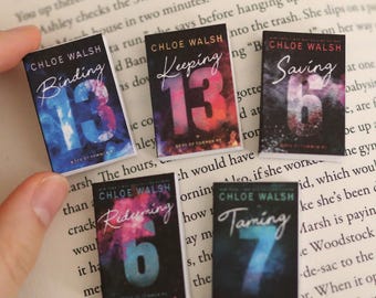 Handmade MINI Boys of Tommen Series Books (set of 5 mini books) Miniature tiny booktok Binding 13 Chloe Walsh romance sports friends to love