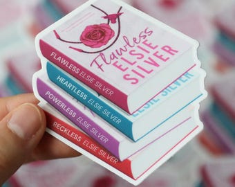 Chestnut Springs Book Stack Sticker | gift laptop decal planner water bottle waterproof stickers books bookish romance flawless Elsie Silver