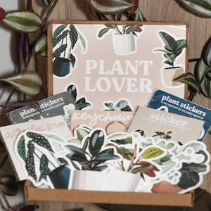 Ästhetische Pflanze wasserdichter Aufkleber | Geschenkidee Klar Laptop Aufkleber Planer Wasserflasche Wasserdichte Hydroflasche Pflanzenliebhaber Pflanze Mama Blatt