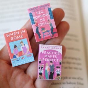 Handmade MINI When in Rome Series Books (set of 3 mini books) reader romance Miniature tiny books booktok sarah adams Practice Makes Perfect